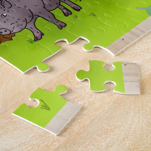 Schwein und Pfau Puzzle (Seite)