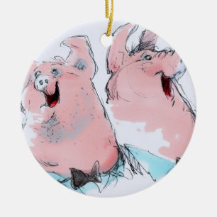 Schwein-Verzierung Keramikornament