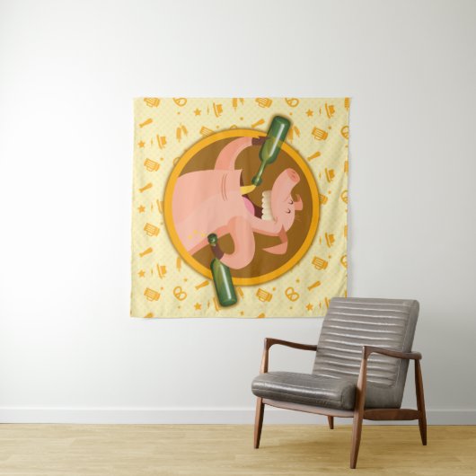 Schwein Wandteppich (Beispiel (Horizontal))