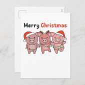 Schwein Weihnachten Niedliche Schweine Frohe Weihn (Vorne/Hinten)