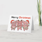 Schwein Weihnachten Niedliche Schweine Frohe Weihn (Vorderseite)