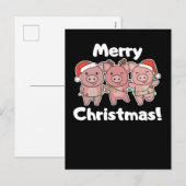 Schwein Weihnachten Niedliche Schweine Frohe Weihn (Vorne/Hinten)