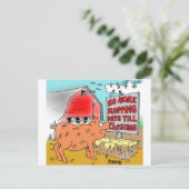 SCHWEIN-/WEIHNACHTSCartoon-GESCHENKARTIKEL Feiertagspostkarte (Stehend Vorderseite)