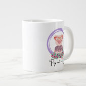 Schwein-Zitat Jumbo-Tasse (Vorderseite Rechts)