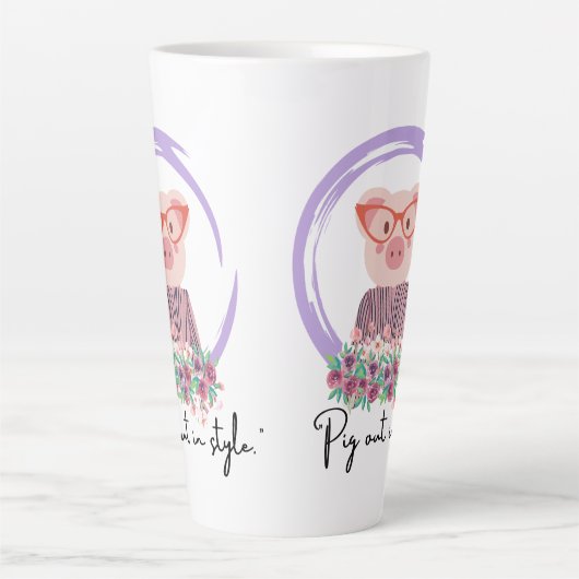 Schwein-Zitat Milchtasse (Vorderseite)