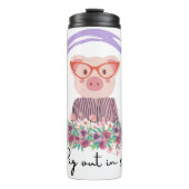 Schwein-Zitat Thermosbecher (Vorderseite)