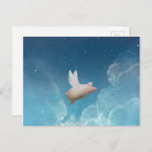 Schwein zur Sternenkarte Postkarte (Vorne/Hinten)