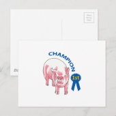 SCHWEINCHAMPION POSTKARTE (Vorne/Hinten)