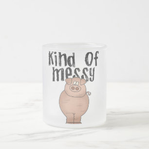 Schweinchen Art Unordentliche T-Shirts und Geschen Mattglastasse