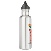 Schweinchen mit Regenbogenballon Edelstahlflasche (Links)