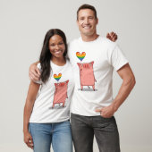 Schweinchen mit Regenbogenballon T-Shirt (Unisex)