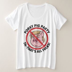 Schweinchen-Schweinchen-Party: Game Over für die E Große Größe T-Shirt