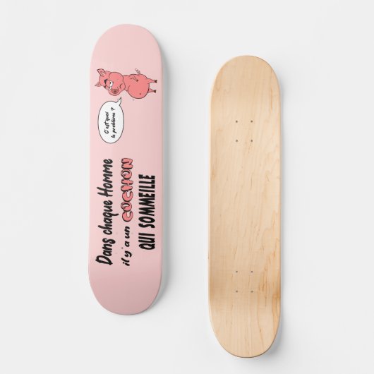 Schweinchen Skateboard (Vorderseite)