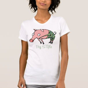 Schweinchen STIL lustiges Schweinchen in Hosen T-Shirt