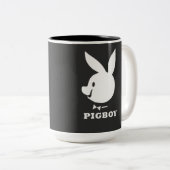 Schweinchen Zweifarbige Tasse (VorderseiteRechts)