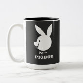 Schweinchen Zweifarbige Tasse (Links)