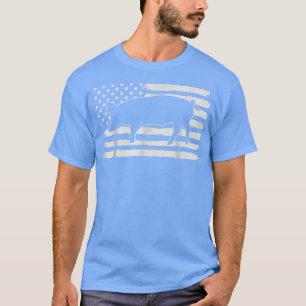 Schweine 4. Juli USA Flag USA Amerika T-Shirt