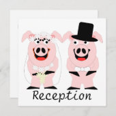 Schweine Abend Empfang Einladung (Vorne/Hinten)