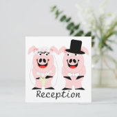 Schweine-Abendempfang Einladung (Stehend Vorderseite)