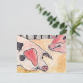 Schweine auf der Landkreis Messe Postkarte (Stehend Vorderseite)