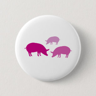 Schweine auf der Suche nach Nahrung (Lila) Button
