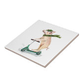 Schweine auf einem Roller Fliese (Seite)