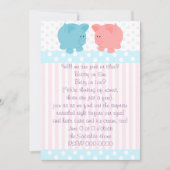 Schweine aus Rosa und Blau Einladung (Vorderseite)