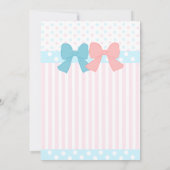 Schweine aus Rosa und Blau Einladung (Rückseite)