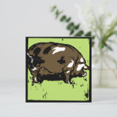 Schweine aus viktorianischem Holz Ankündigung (Stehend Vorderseite)