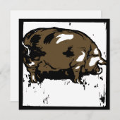 Schweine aus viktorianischem Holz Ankündigung (Vorne/Hinten)