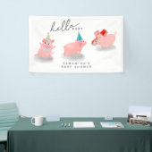 Schweine-Baby-Party Banner (Messeveranstaltung)