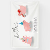 Schweine-Baby-Party Banner (Vertikal)