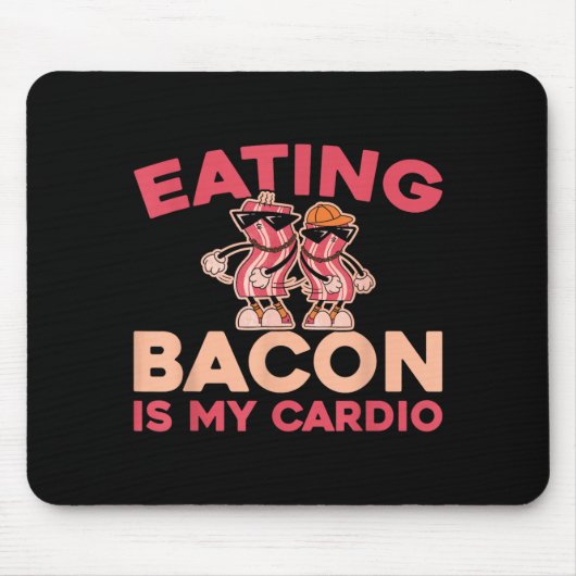 Schweine-Bacon - BBQ-Fleisch Frühstück Barbeque Lu Mousepad (Vorne)