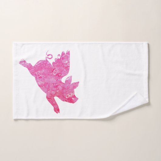 Schweine, Badezimmerdekoration, Schweinefleisch, Badhandtuch Set (Handtuch)