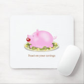 Schweine Bank auf Geldbank Mousepad (Mit Mouse)