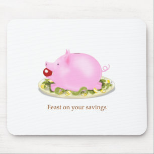 Schweine Bank auf Geldbank Mousepad