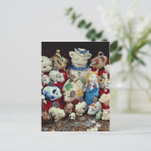 Schweine-Banken für Kinder Postkarte (Stehend Vorderseite)
