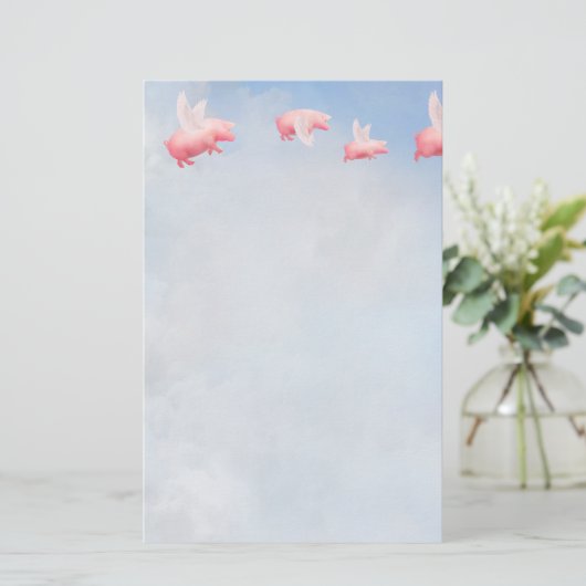 Schweine Briefpapier (Stehend Vorderseite)