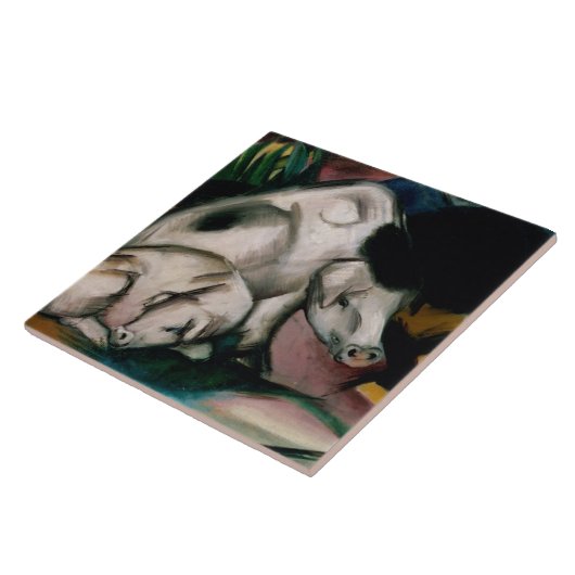 Schweine, c.1912 (Öl auf Leinwand) Fliese (Seite)