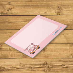 Schweine-Cartoon-Auto-Notizblock Notizblock