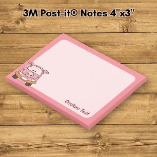 Schweine-Cartoon-Auto Post-it Klebezettel