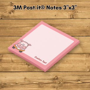 Schweine-Cartoon-Auto Post-it Klebezettel
