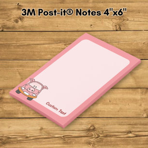 Schweine-Cartoon-Auto Post-it Klebezettel