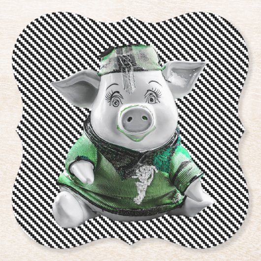 Schweine-Coaster Untersetzer (Vorderseite)