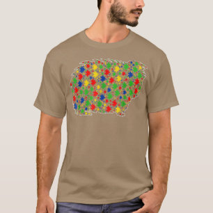 Schweine der lustigen Guinea Puzzle Pieces Autismu T-Shirt