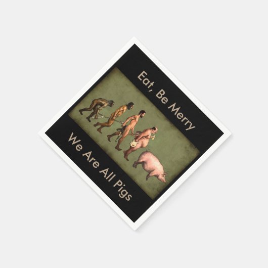 Schweine Devolution des menschlichen Papiers Napki Serviette (Ecke)