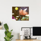 Schweine, die am Himmel fliegen Poster (Heimbüro)