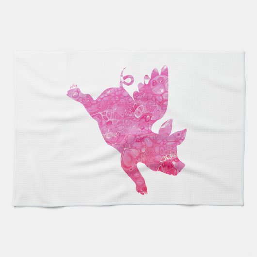 Schweine, die fliegen, geschirrtuch (Horizontal)