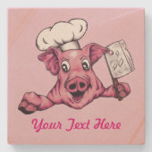 Schweine Die hamizide Maniac Funny Pig Original Ar Steinuntersetzer (Vorderseite)