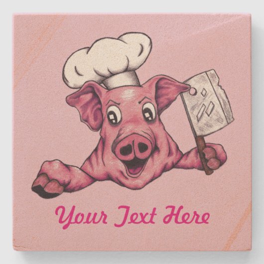 Schweine Die hamizide Maniac Funny Pig Original Ar Steinuntersetzer (Vorderseite)